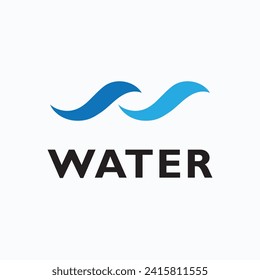 Water Wave  Logo Template Vector