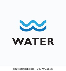 Water Wave  Logo Template Vector