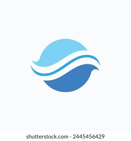 Water Wave  Logo Template Vector