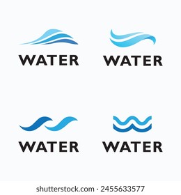 Water Wave  Logo Template Vector