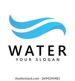 Vetor de modelo de logotipo de onda de água