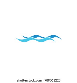 Water Wave Logo Template. vector Icon illustration