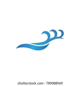 Water Wave Logo Template. vector Icon illustration