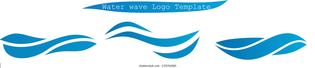 Water wave Logo Templates Design. Wave icon vector illustration
