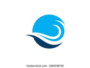 water wave logo vector