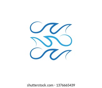 Water wave logo vector