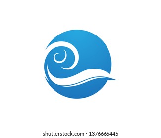 Water wave logo vector