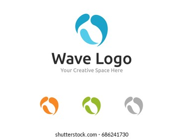 Water Wave Logo Vector