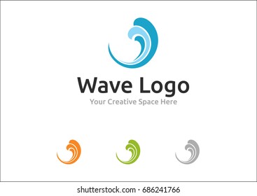 Water Wave Logo Vector