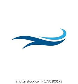 Water wave logo vector design template