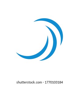 Water wave logo vector design template