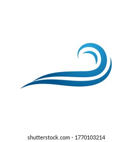 Water wave logo vector design template