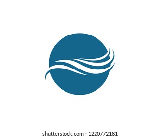 Water wave logo vector icon illustration