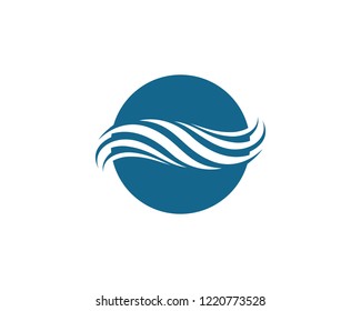 Water wave logo vector icon illustration design
