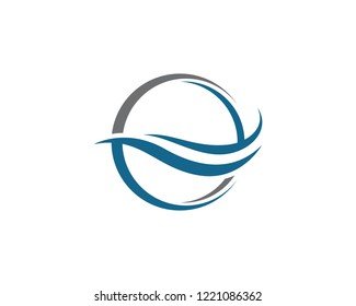 Water wave logo vector icon illustration design