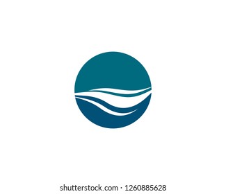 Water wave logo vector icon