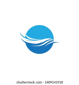 Water wave logo vector icon illustration design