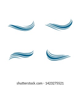 Water wave logo vector icon illustration