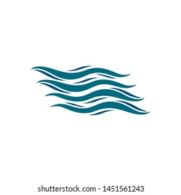 Water wave logo vector icon illustration