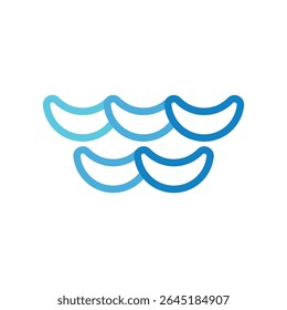 Ilustração de modelo de ícone de vetor de logotipo de onda de água