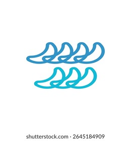 Water Wave Logo Vector Icon Template Illustration