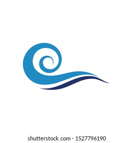  Water wave logo vector illustration design