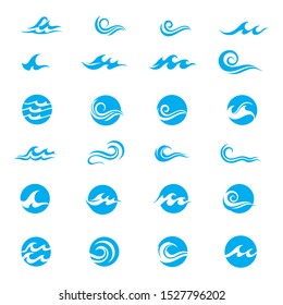  Water wave logo vector illustration design