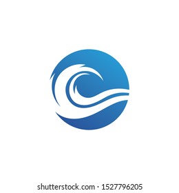  Water wave logo vector illustration design