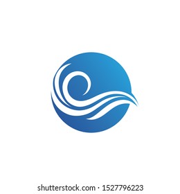  Water wave logo vector illustration design
