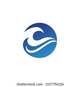  Water wave logo vector illustration design