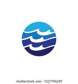  Water wave logo vector illustration design