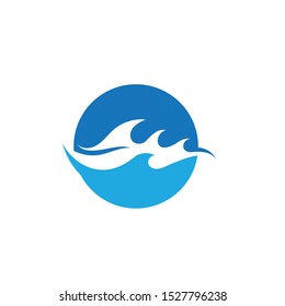  Water wave logo vector illustration design