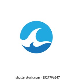  Water wave logo vector illustration design