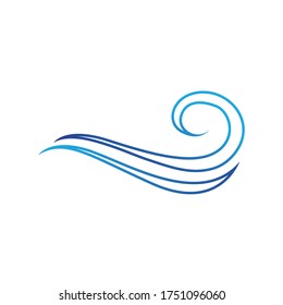 Logo-Vektorgrafik-Design mit Wasserwelle