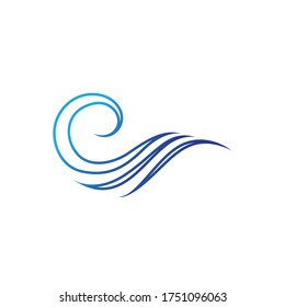 Water wave logo vector illustration design