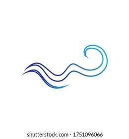 Diseño del vector del logotipo de la onda de agua