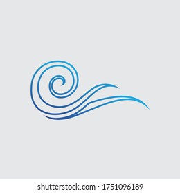 Water wave logo vector illustration design