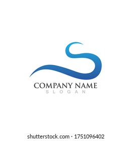 Water wave logo vector illustration design