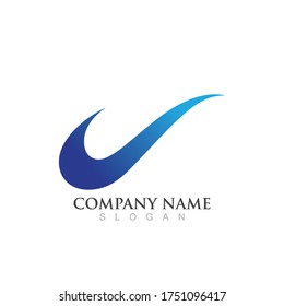 Diseño del vector del logotipo de la onda de agua