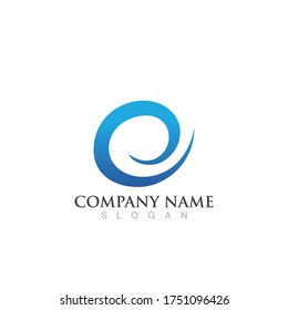 Diseño del vector del logotipo de la onda de agua