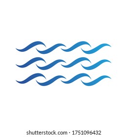 Logo-Vektorgrafik-Design mit Wasserwelle