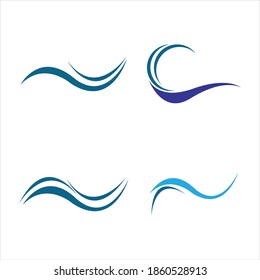 Plantilla de diseño de ilustración de vectores de ondas de agua
