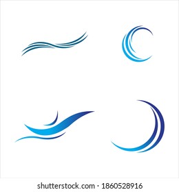 Water wave logo vector illustration design template