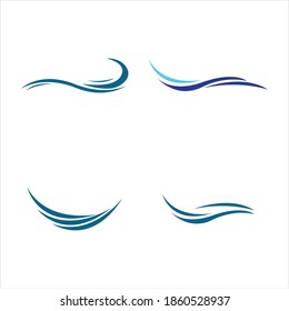 Plantilla de diseño de ilustración de vectores de ondas de agua