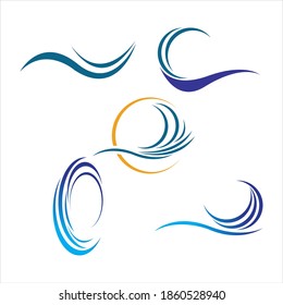 Plantilla de diseño de ilustración de vectores de ondas de agua