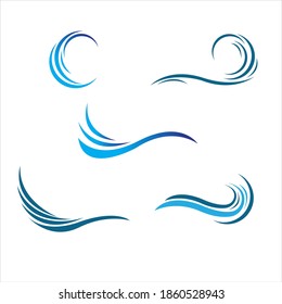 Plantilla de diseño de ilustración de vectores de ondas de agua
