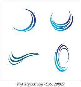 Plantilla de diseño de ilustración de vectores de ondas de agua