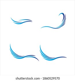 Water wave logo vector illustration design template