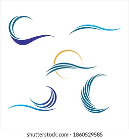 Water wave logo vector illustration design template