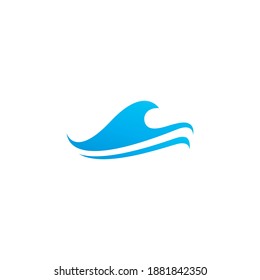 Vektorgrafik-Symbolvorlage für Wasserwellen-Logo